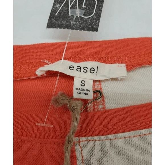 Easel NWT Women's Long Sleeve Boat Neck Stitch Hem Blouse Top Size Small - Picture 7 of 7